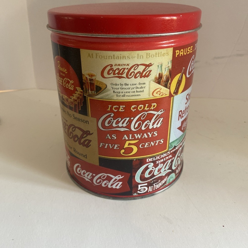 NEW Coca Cola Ads Advertising Round Tin Vintage Advertising.